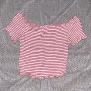 Off the shoulder crop top